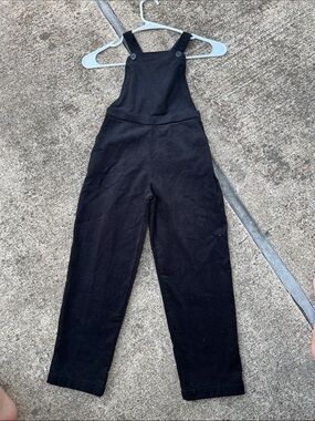 Copper Key Black Corduroy Overall Jumpsuit